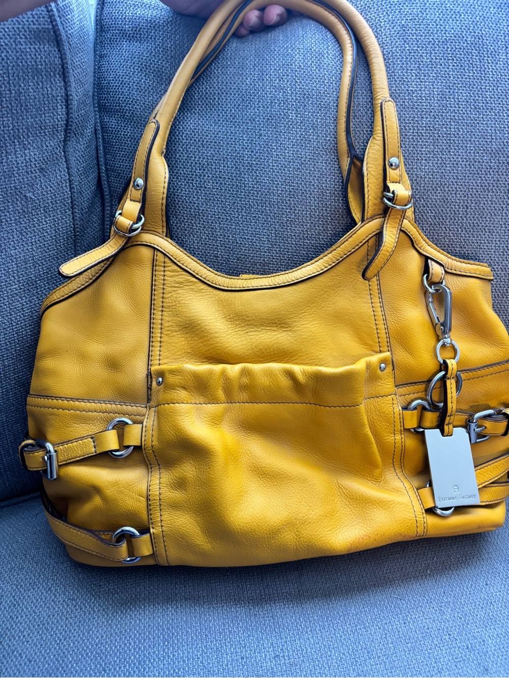 Etienne Aigner Yellow Leather Shoulder